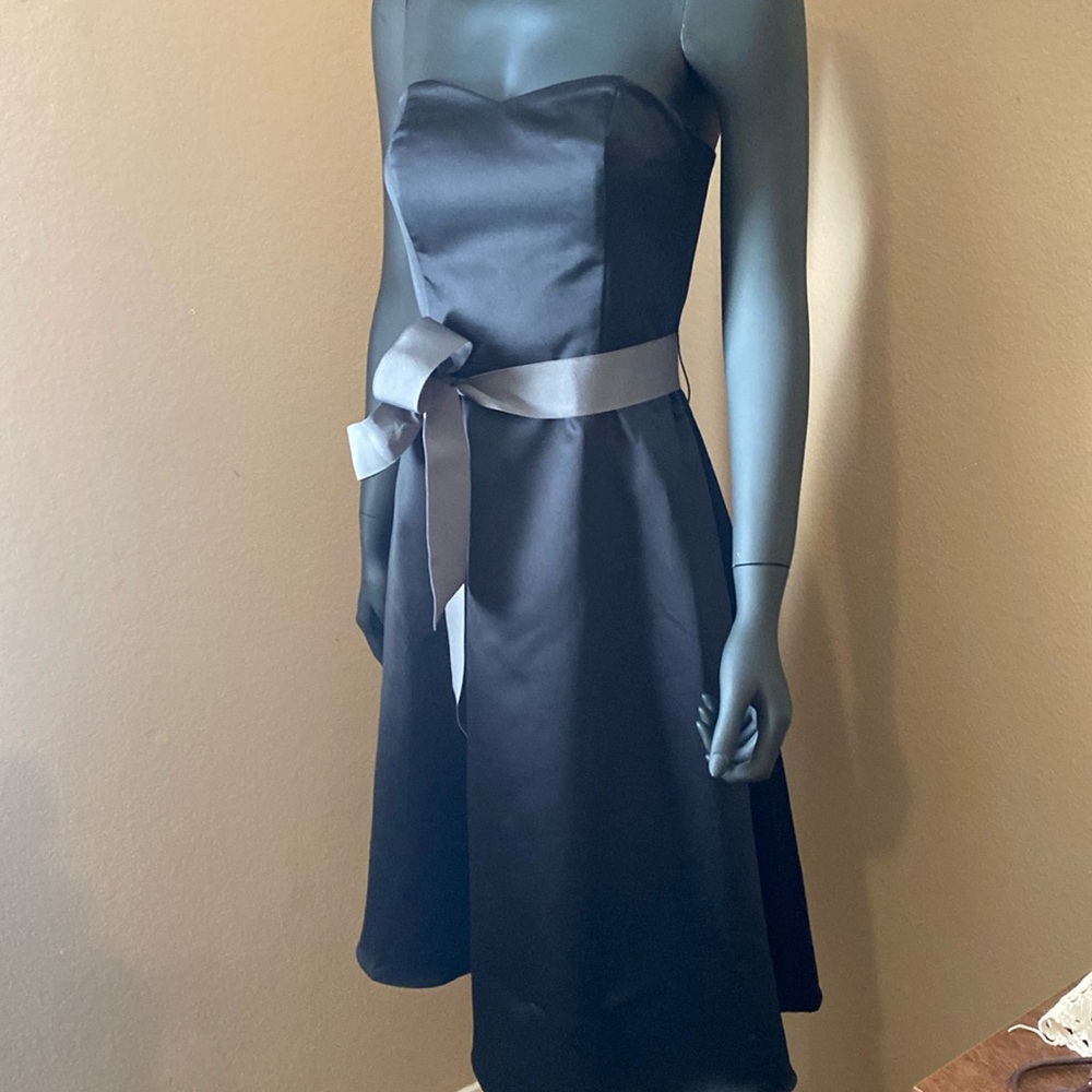 Strapless black dress